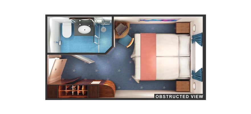 Obstructed Oceanview floor plan