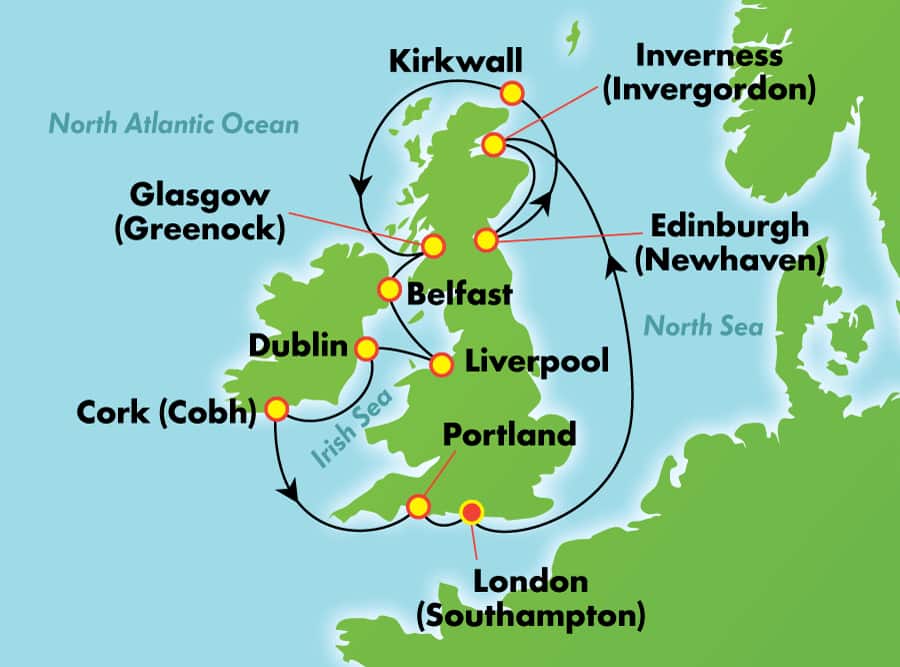 12-Day British Isles From London (Southampton) 12-Day British Isles From London (Southampton)