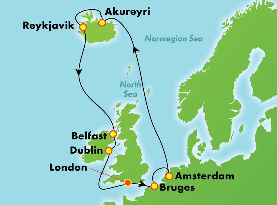 Islandia ida y vuelta: Reikiavik, Belfast y Ámsterdam, 12 días Islandia ida y vuelta: Reikiavik, Belfast y Ámsterdam, 12 días