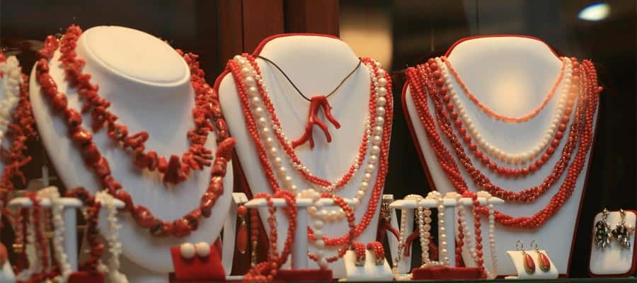 Bijoux en corail à Saint-Thomas