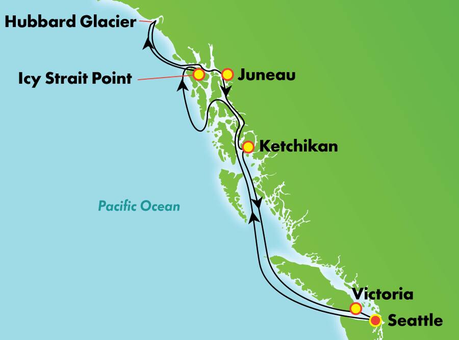 7-Day Alaska Round-trip Seattle: Juneau, Ketchikan & Victoria 7-Day Alaska Round-trip Seattle: Juneau, Ketchikan & Victoria