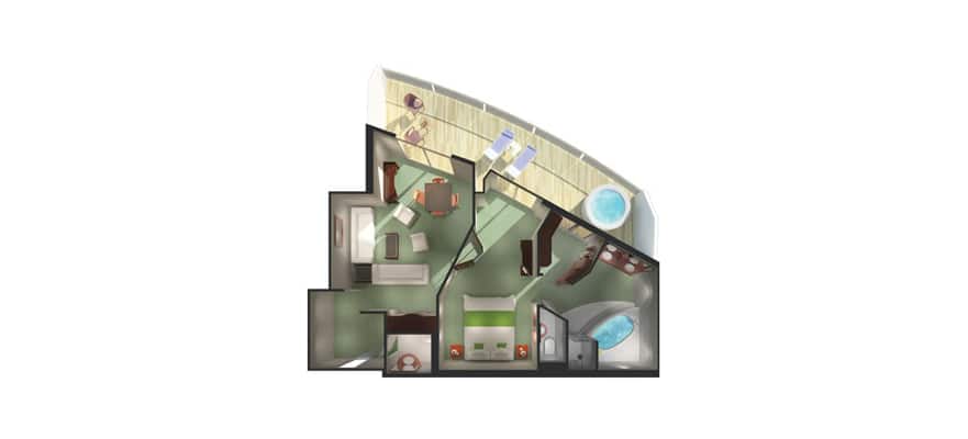 Owner's Suite with Large Balcony floor plan
