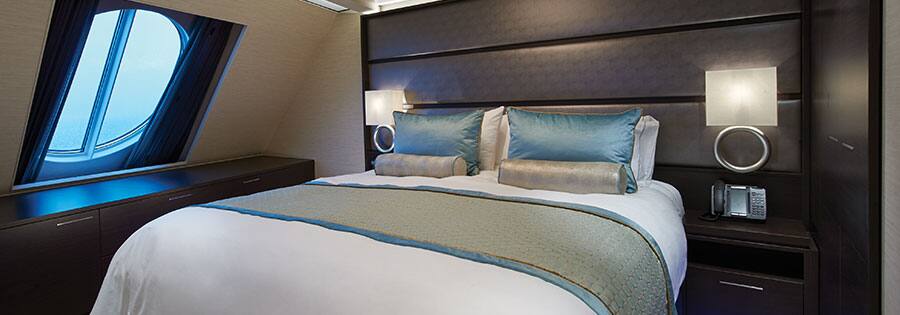 The Haven's Forward-Facing Penthouse Bedroom on Norwegian Getaway