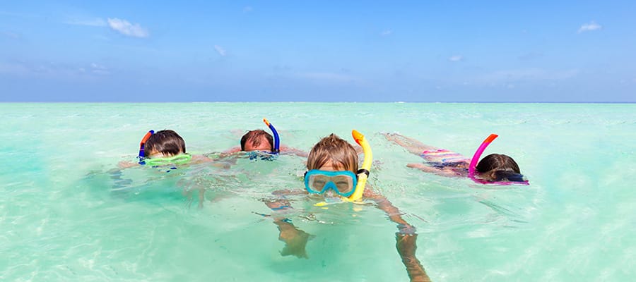 Fai snorkeling in una delle spiagge delle Bermuda