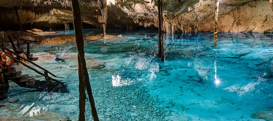 Cenote in Playa del Carmen, Mexico