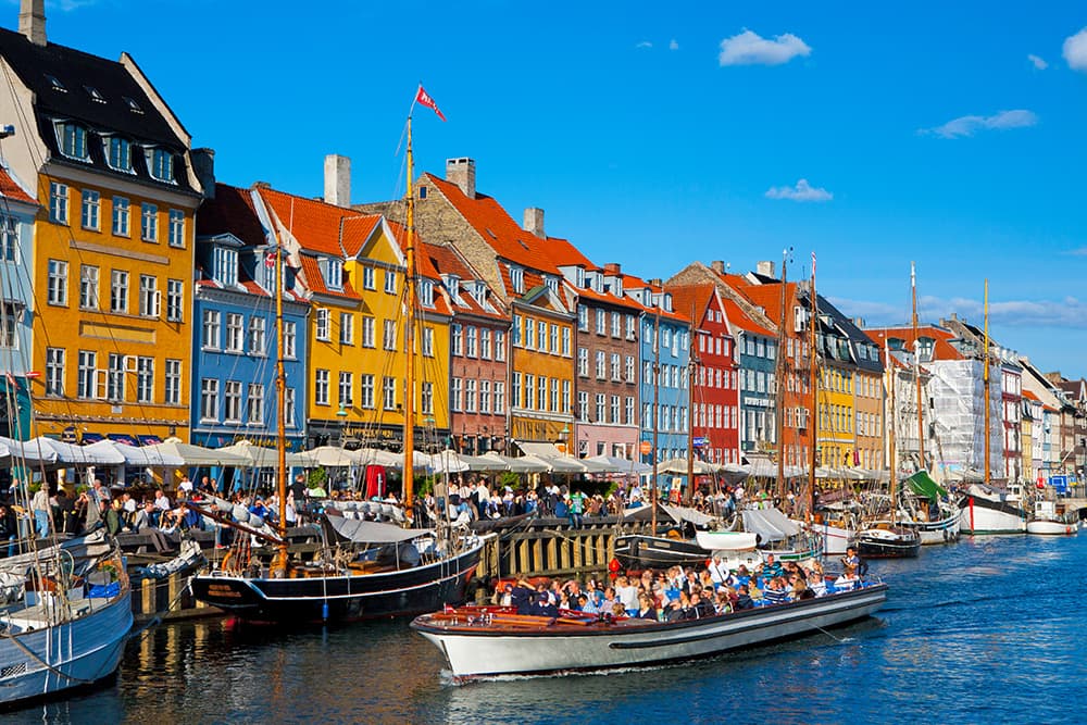 Nyhavn Canal Harbor in Copenhagen, Denmark