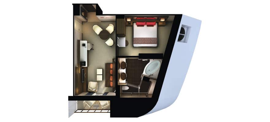 The Haven Forward-Facing Penthouse with Balcony floor plan