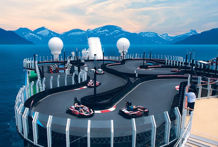 Circuito de carreras del Norwegian Encore