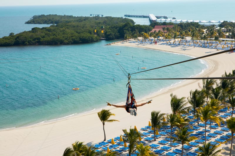 Zipline over The Caribbean Zipline in the Caribbean
