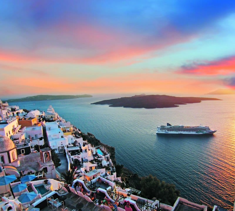 Norwegian Jade in Santorini Norwegian Jade in Santorini
