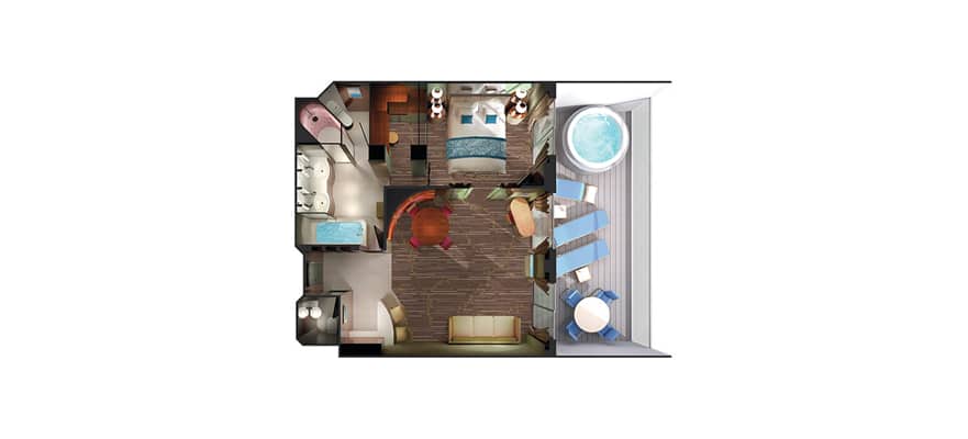 Owner's Suite with Large Balcony floor plan