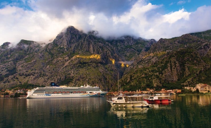 Norwegian Spirit in Kotor Bay, Montenegro Norwegian Spirit in Kotor Bay, Montenegro