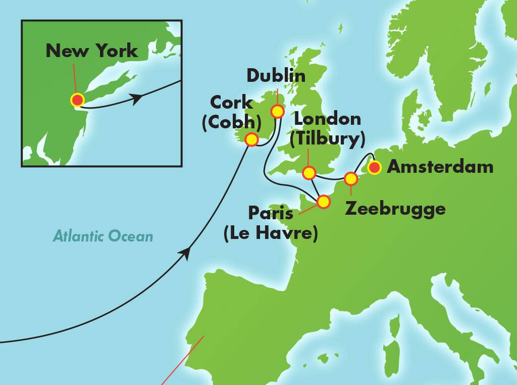 Transatlántico desde Nueva York, 13 días Transatlántico desde Nueva York, 13 días