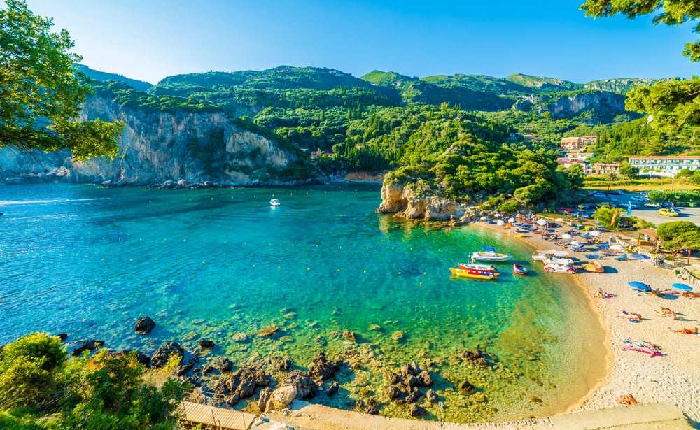 Beach in Corfu, Greece