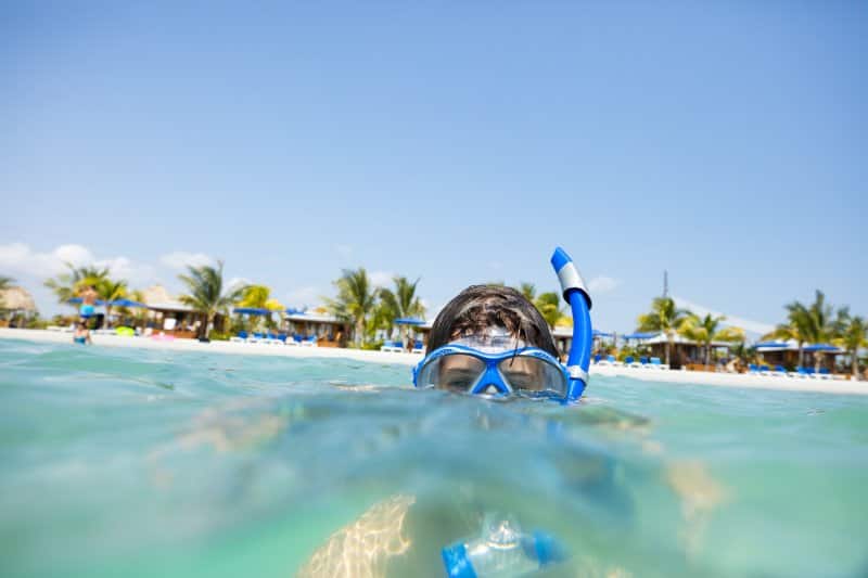 Swim and Play in Harvest Caye