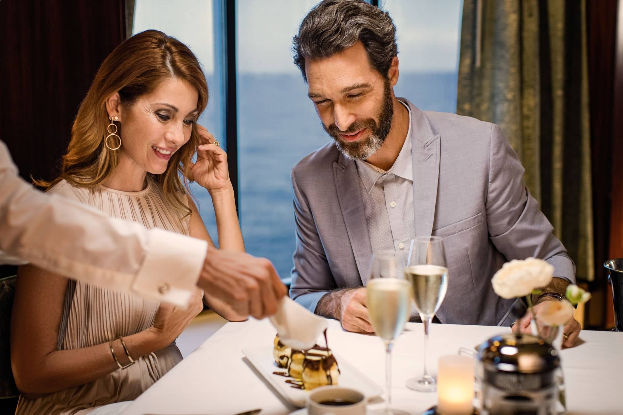 NCL Pride of America Dining Couple Le Bistro