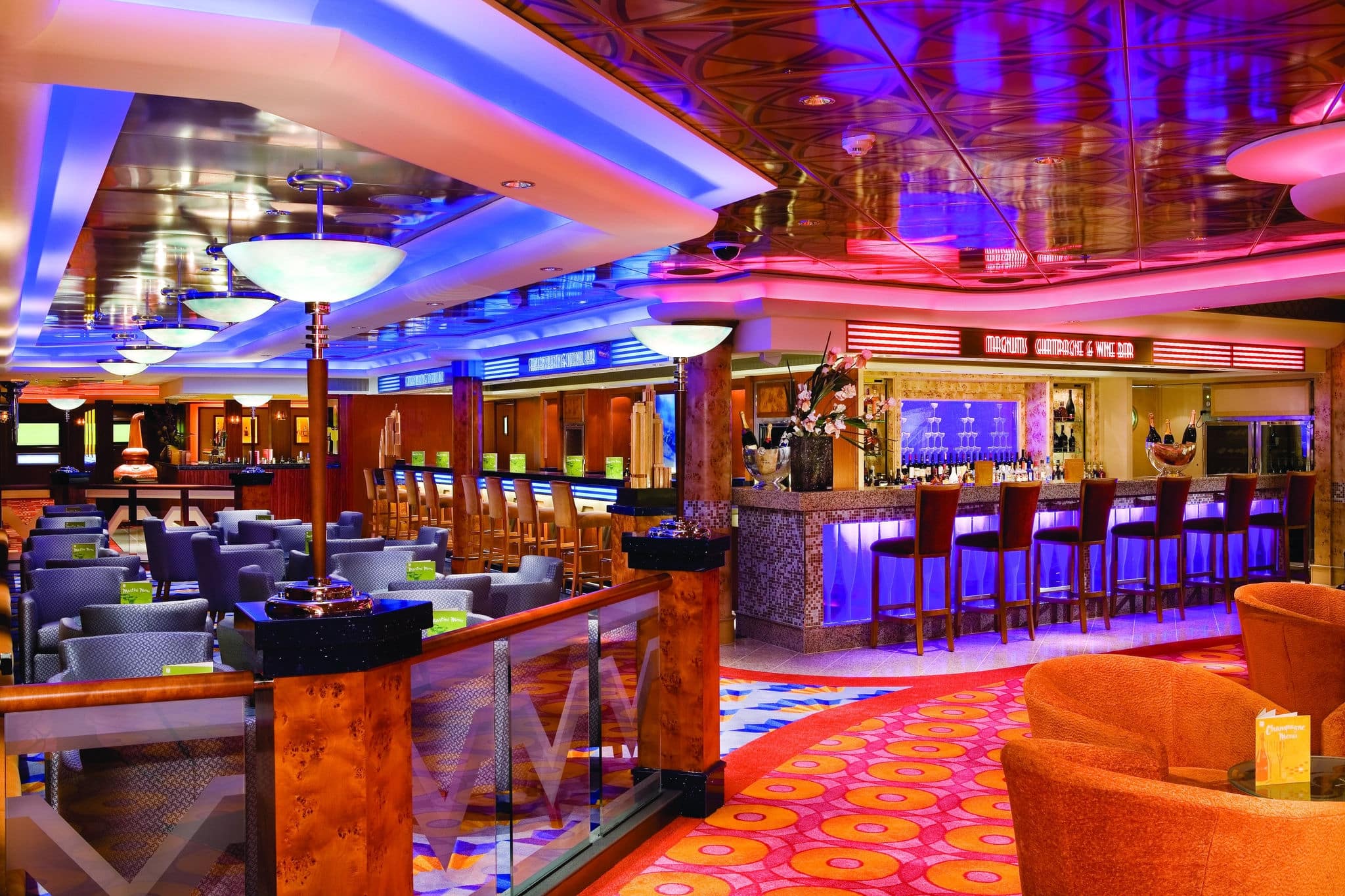 NCL-PEARL-CRUISE-AGNOSTIC-BARS-LOUNGES-SPINNAKER-LOUNGE NCL Pearl Bars Lounges Spinnaker Lounge